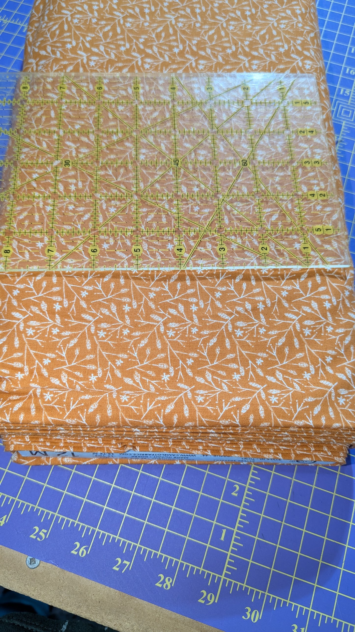 Camelot Fabrics Twigs in Orange / Meter