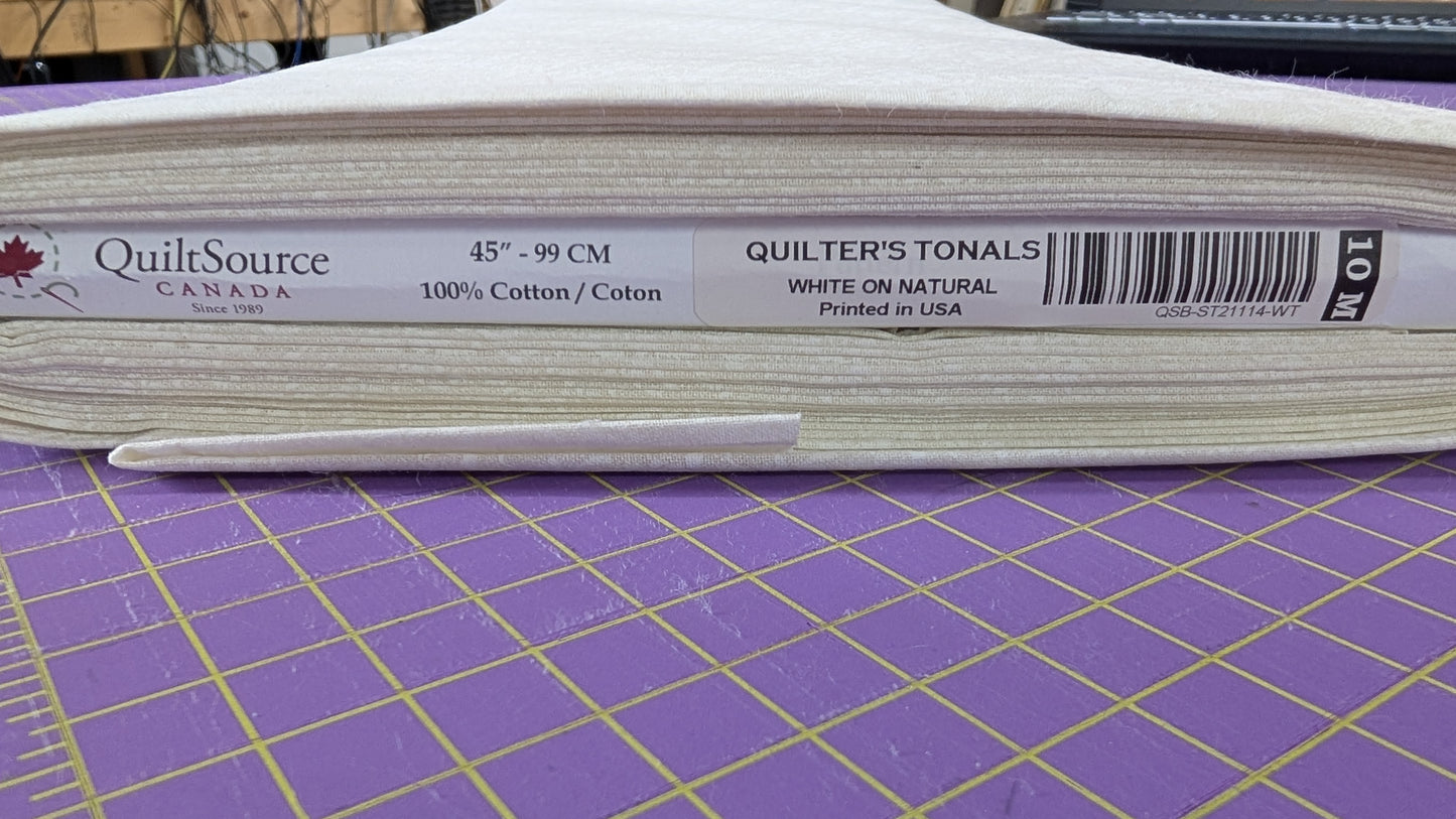 Quilter's Tonals White on Natural / Meter
