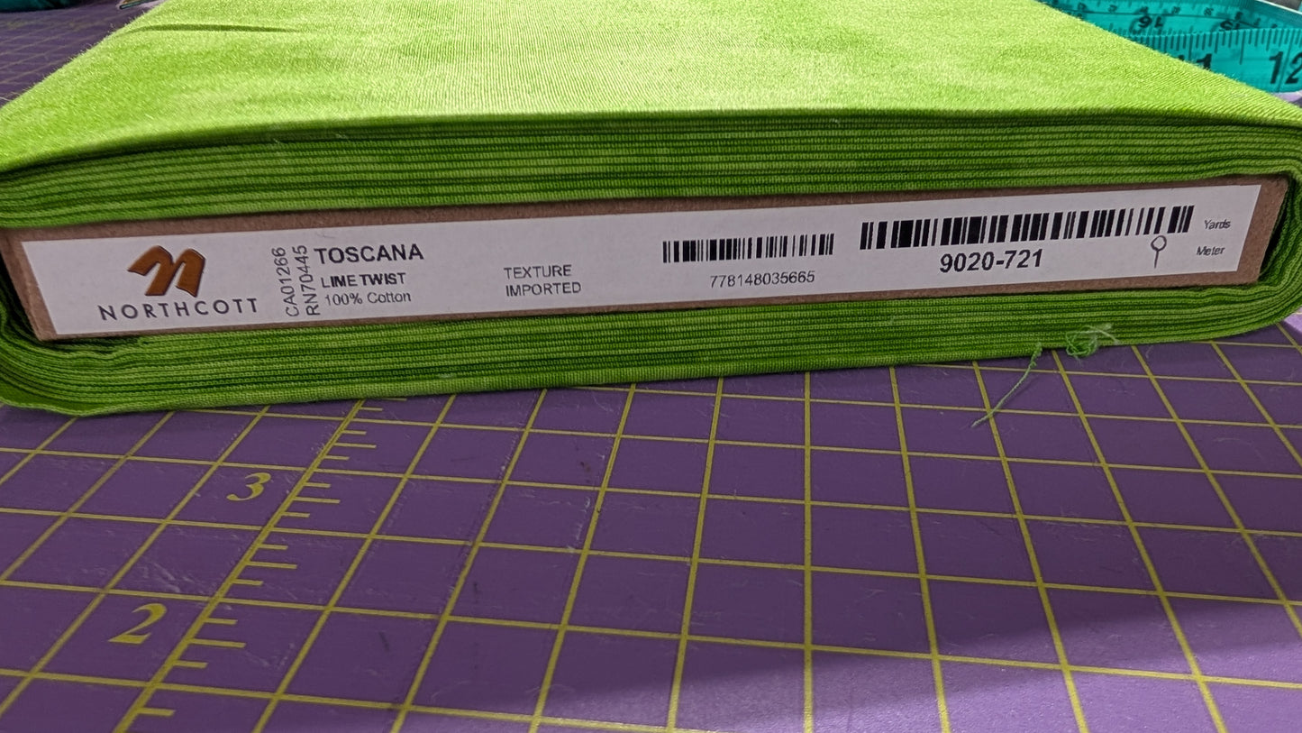 Northcott Toscana Lime Twist / Meter