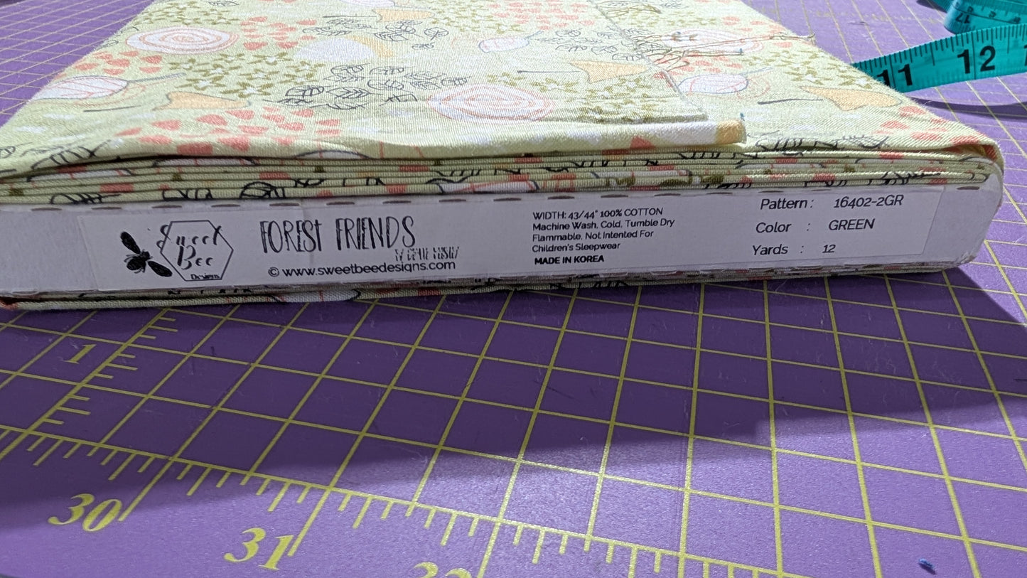 Sweet Bee Forest Friends Green / Meter
